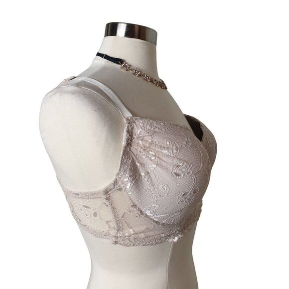 Women's Bra 38DD Full Coverage Lightly Padded Lace Bra Underwire 38E - Picture 4 of 7